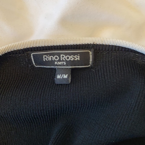 Black with white detail fro t zip cardigan - Picture 5 of 5